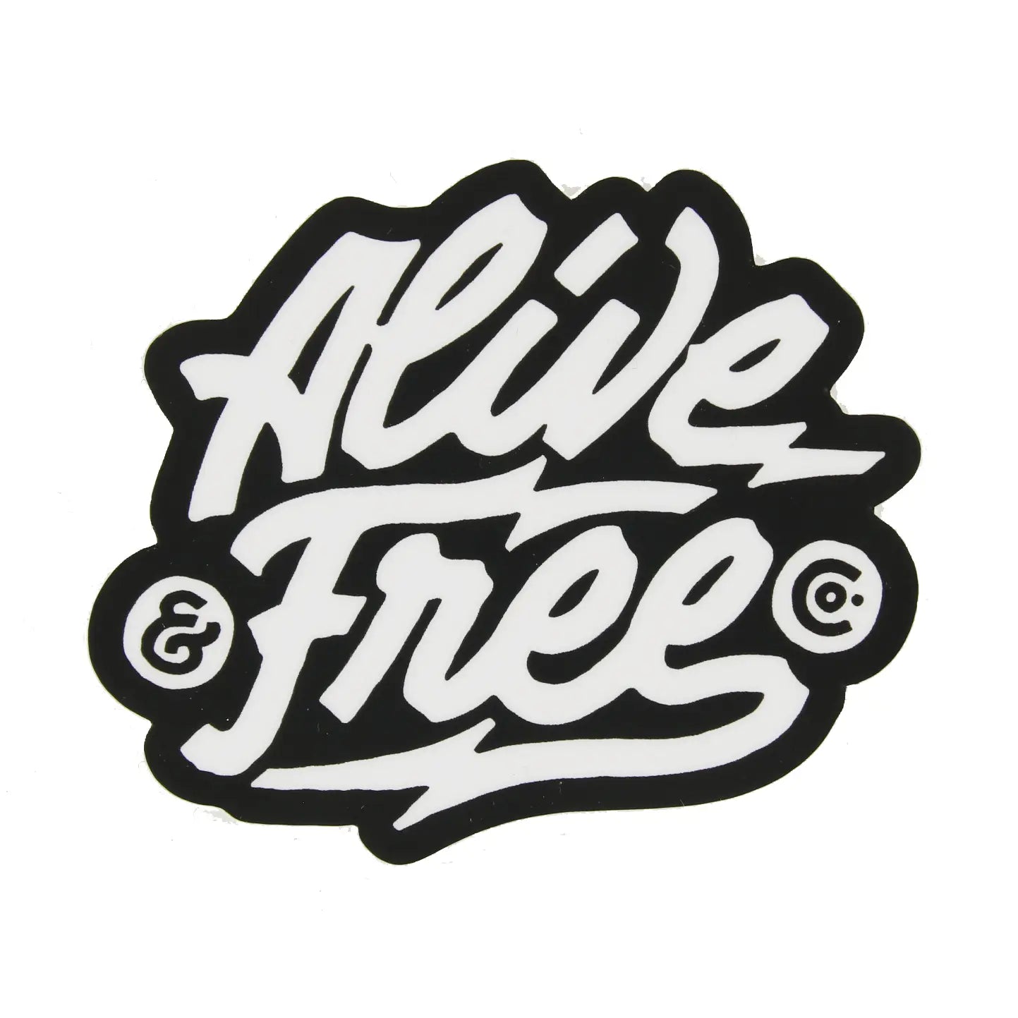 Black And White Logo Sticker - A&fco