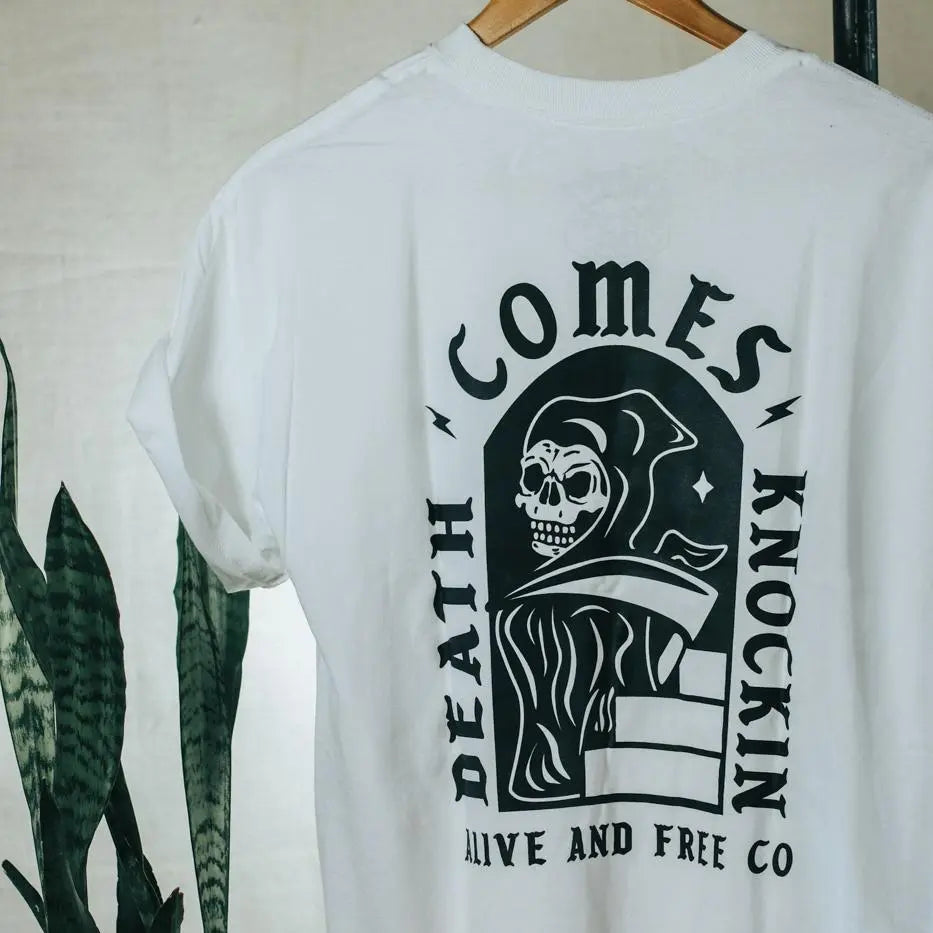 "Death Comes Knockin" Tee - Alive & Free Co