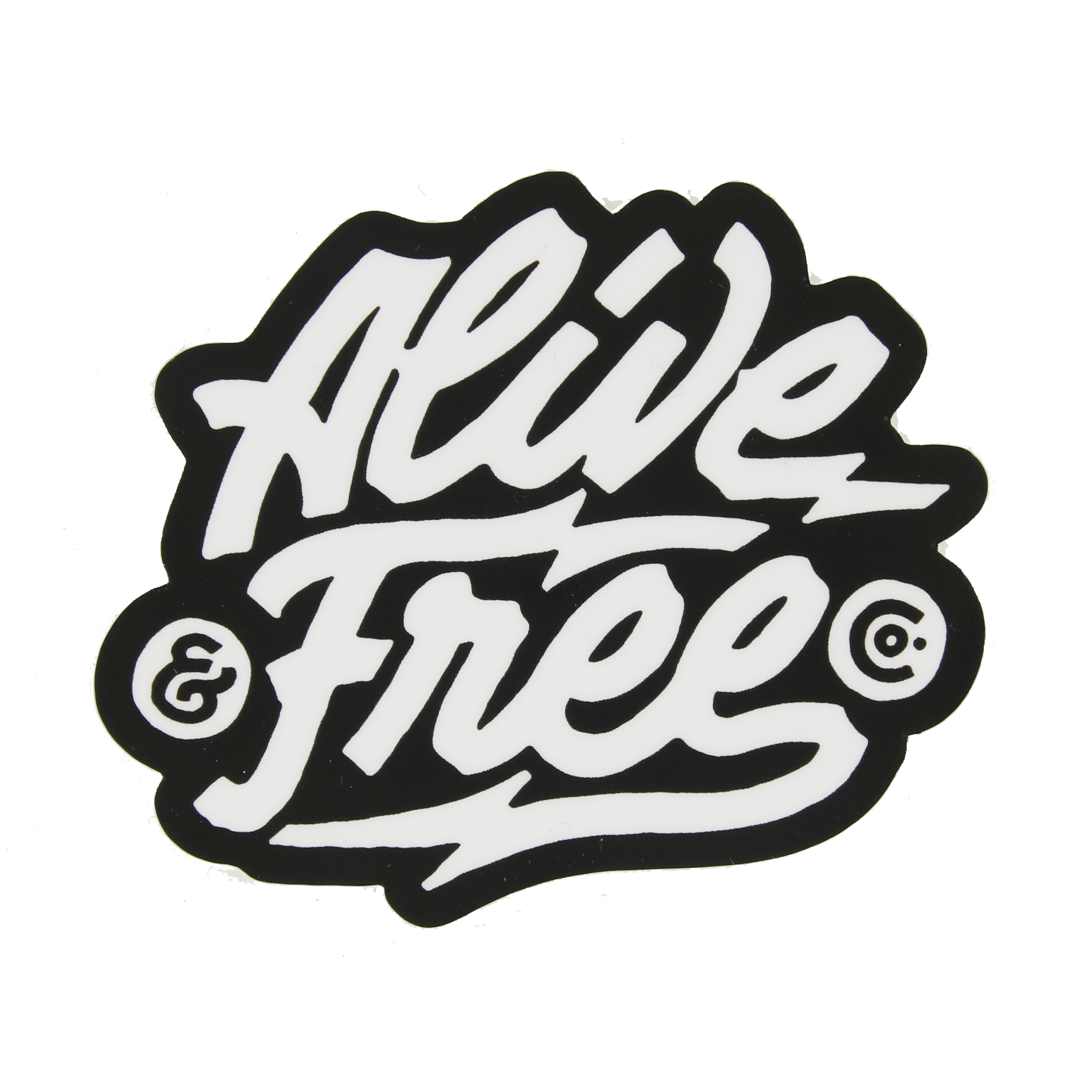 Black And White Logo Sticker - A&fco